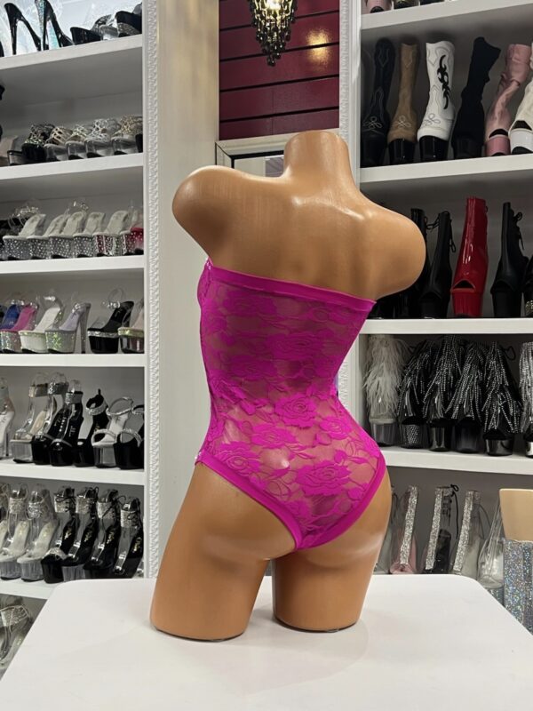 Pink Paradise Lace-Up Bodysuit - Image 3