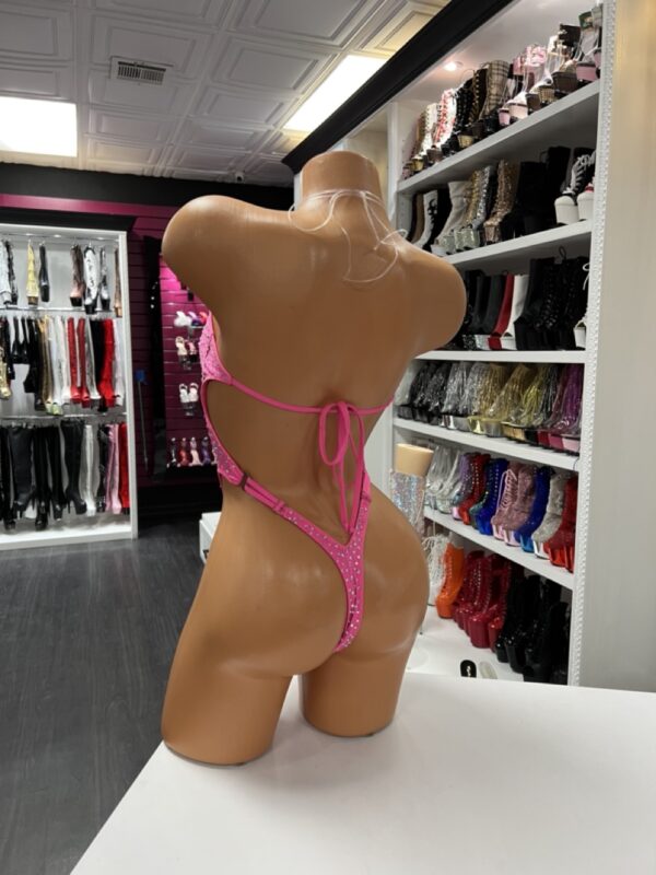 Electric Dreams Pink Rhinestone Bodysuit - Image 3