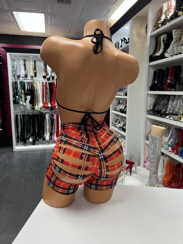Red Plaid Short Set - Image 3