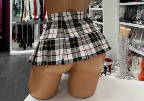 Vanilla Dreams Skirt - Cream Skirt with Plaid Pattern - Image 2