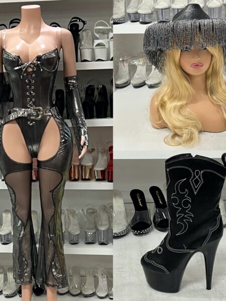 “Buckin Wild Cowgirl Costume metallic fringe western outfit by Forplay”