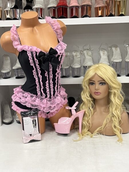 “Ruffle Bodysuit with Boning Leg Avenue burlesque costume”