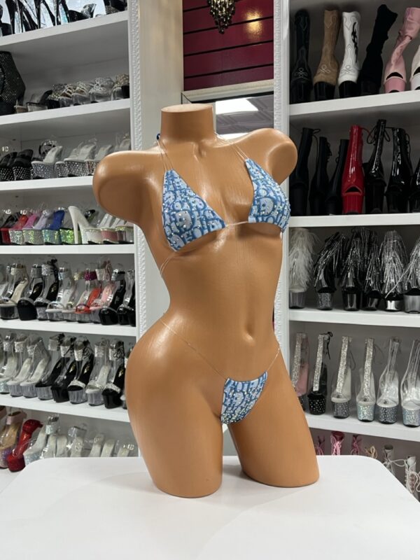 Blue Printed Micro Bikini - Image 2
