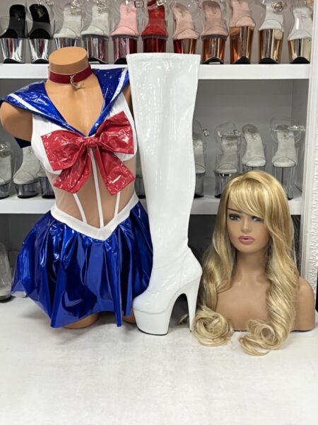 flirty moonlanding sailor girl costume with bow and choker