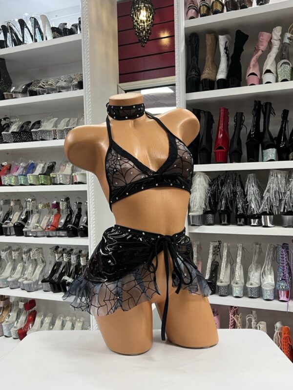 Black Spiderweb Skirt Set - Image 2