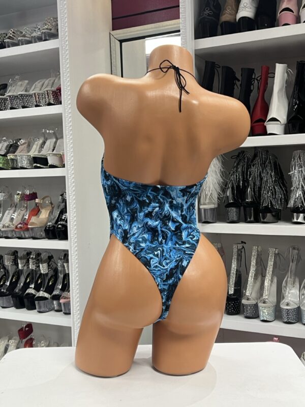 Blue Marble Cutout Bodysuit - Image 4