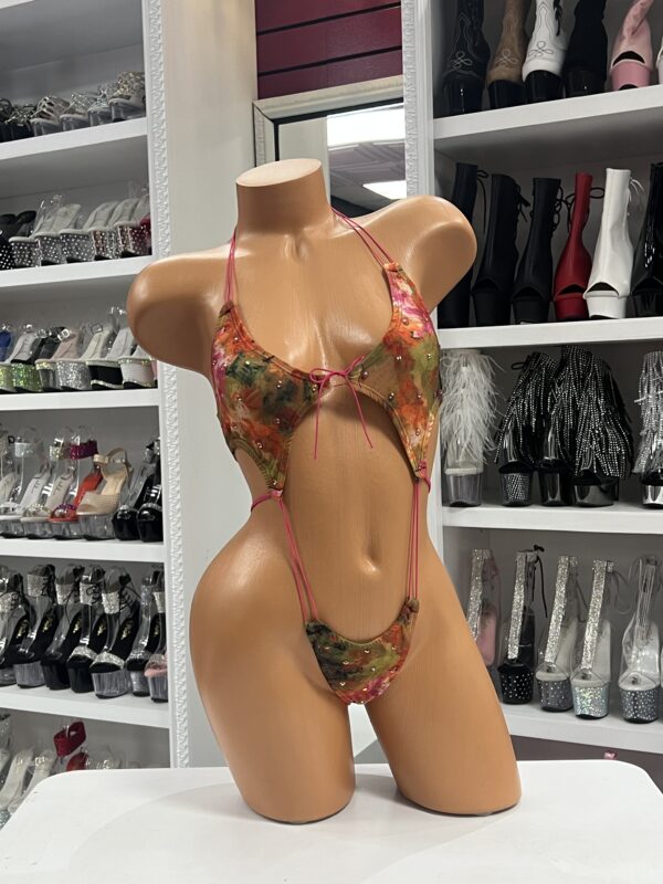 Neon Tie Dye Cutout Bodysuit - Image 2