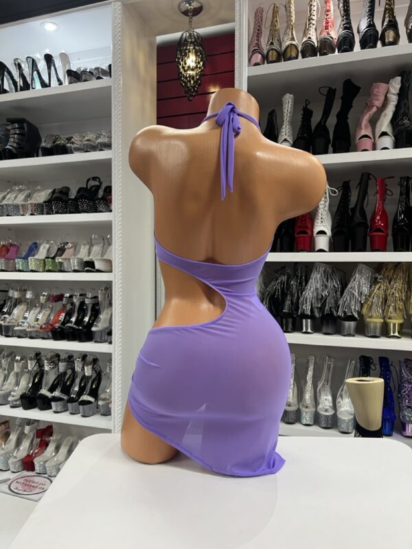 Lavender Cutout Mini Dress - Image 4