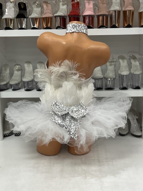 Silver Sequin Showgirl Costume - Image 3