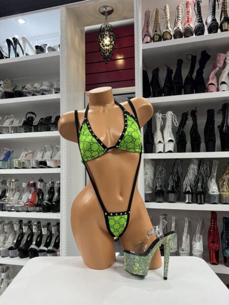 neon green logo slingshot outfit