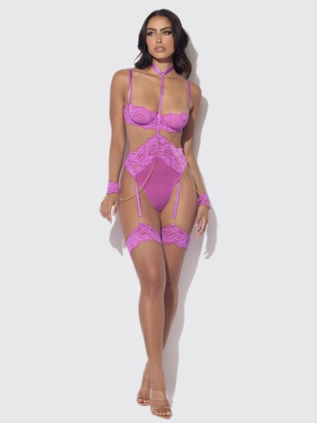 Reanna Lace & Chain Handcuff Teddy