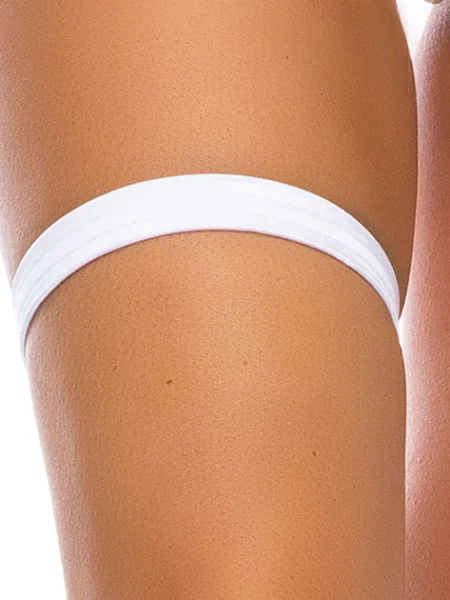White Double Strap Garter
