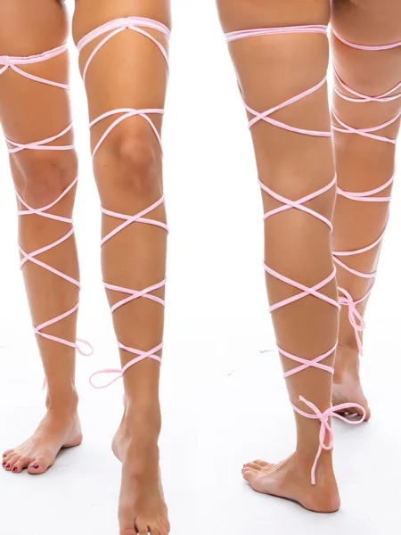 Baby Pink Leg Wrap Garter