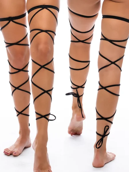 Black Leg Wrap Garter