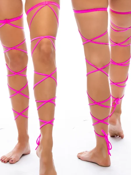 Fuchsia Leg Wrap Garter
