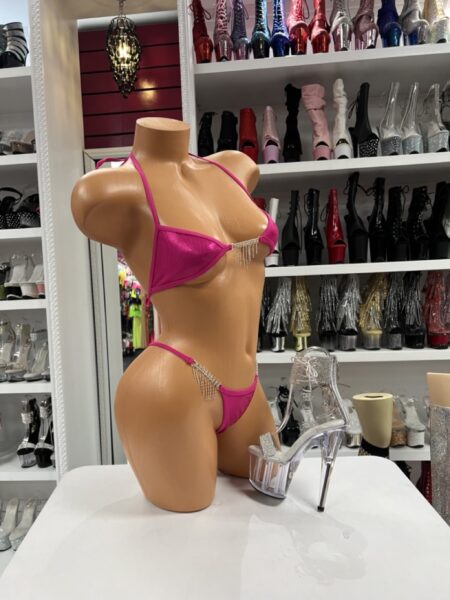 Hot Pink Fringe Bikini