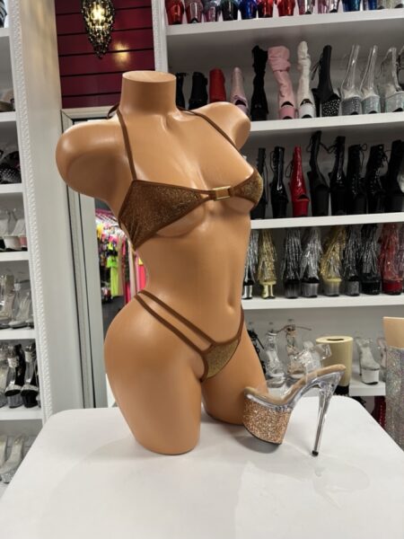 Brown Shimmer Micro Bikini