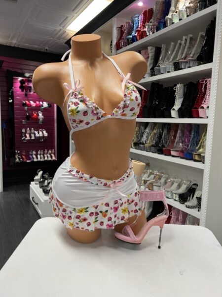 Floral Ruffle Skirt Set