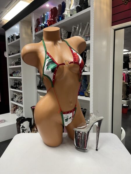 Mexico Ring Monokini Style with center ring detail, rhinestone accents, and dramatic cutouts