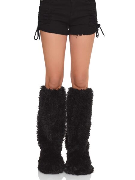 Furry Boot Covers - BLACK