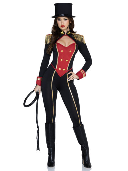 1 PC Commanding Ringmaster Costume, Includes Jumpsuit with Button Detail and Shoulder Epaulettes. - MULTICOLOR