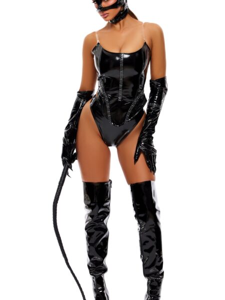 Feral Femme 4-Piece Cat Villain Costume Set