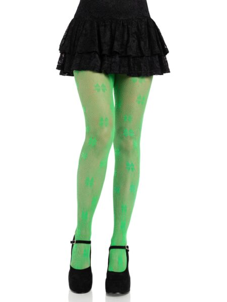Clover Net Tights - GREEN