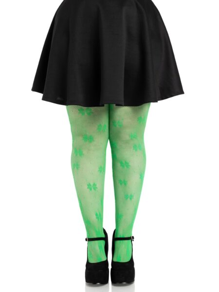 Clover Net Tights - GREEN