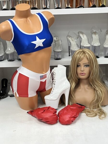 Knock Out Champ Costume by Leg Avenue with boxing gloves
