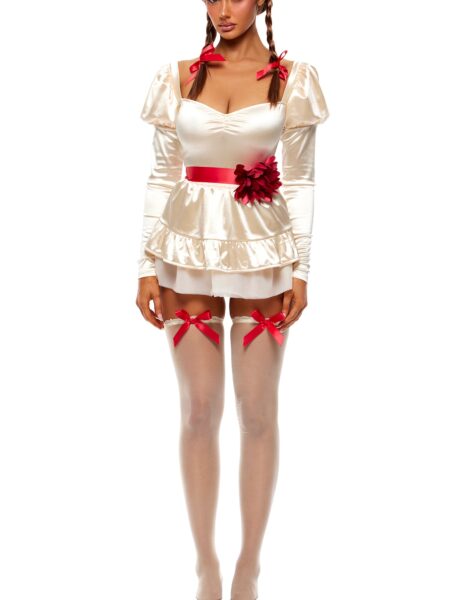 Do Not Touch 4-Piece Haunted Doll Costume Set