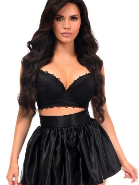Black Satin Skirt — Pleasure Zone Houston
