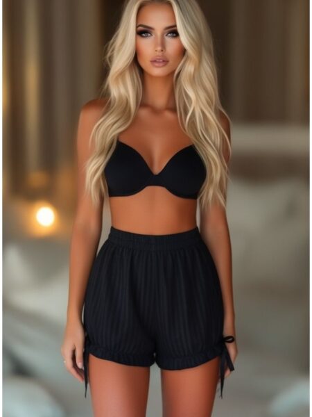 Black Stripe Brocade Bloomers — Pleasure Zone Houston