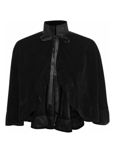 Black Velvet Ruffle Cape — Pleasure Zone Houston