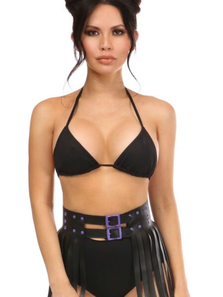 Candy Collection – Black/Purple Fringe Skirt — Pleasure Zone Houston