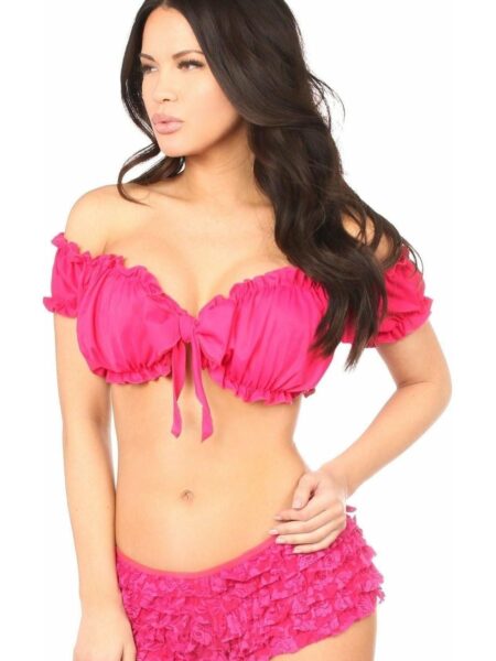 Fuchsia Peasant Top — Pleasure Zone Houston
