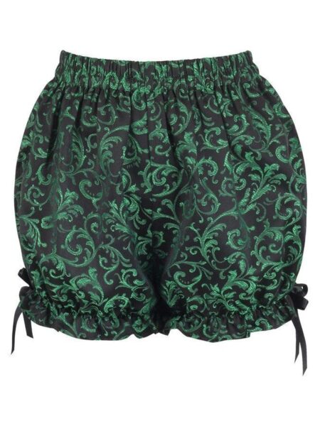 Green/Black Brocade Bloomers — Pleasure Zone Houston