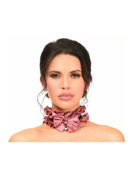 Kitten Collection Dusty Rose Velvet Choker — Pleasure Zone Houston