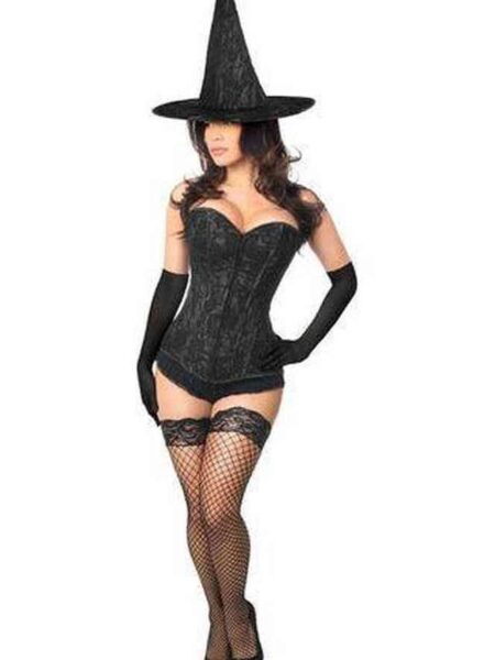 Lavish 3 PC Midnight Witch Corset Costume — Pleasure Zone Houston
