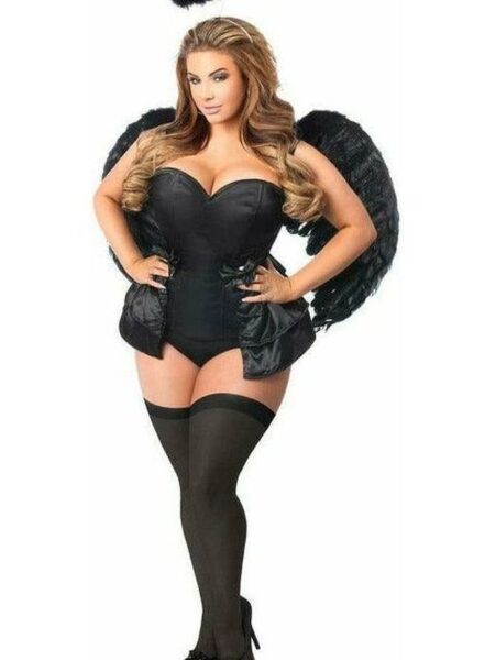 Lavish 4 PC Angel of Darkness Corset Costume — Pleasure Zone Houston