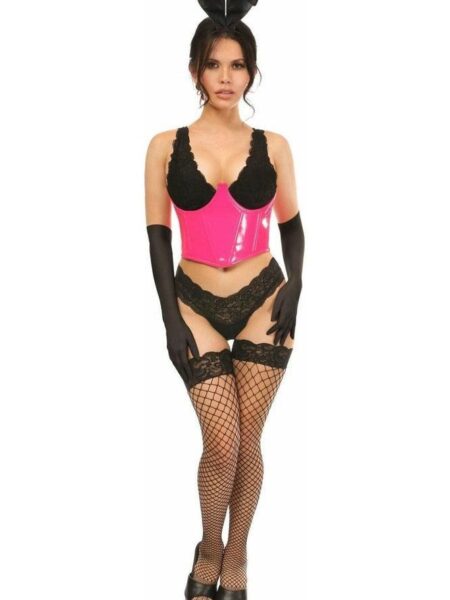 Lavish 4 PC Pink PVC Bunny Corset Costume — Pleasure Zone Houston