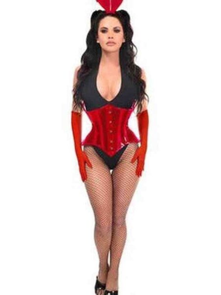 Lavish 4 PC Red Festival Bunny Corset Costume — Pleasure Zone Houston