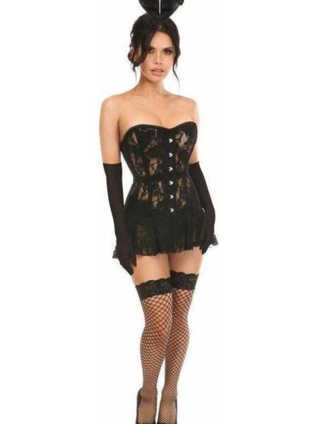 Lavish 4 PC Sexy Black Bunny Costume — Pleasure Zone Houston