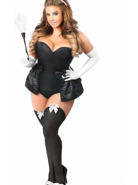 Lavish 5 PC Frisky French Maid Corset Costume — Pleasure Zone Houston