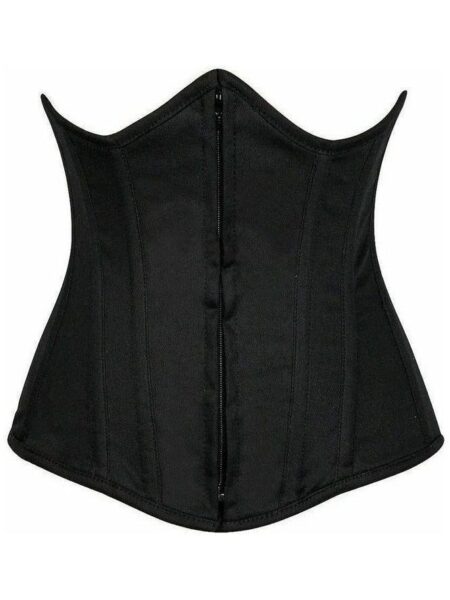 Lavish Black Cotton Underbust Corset — Pleasure Zone Houston