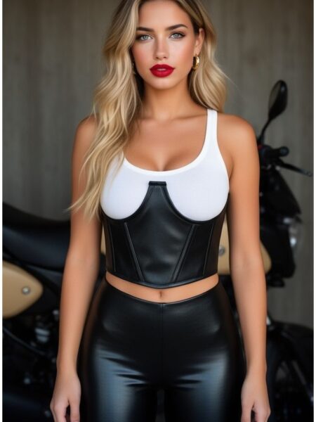 Lavish Black Faux Leather Underwire Cincher Corset — Pleasure Zone Houston