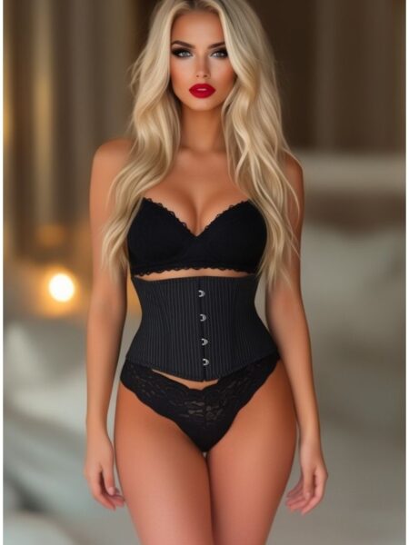 Lavish Pinstripe Mini Cincher — Pleasure Zone Houston