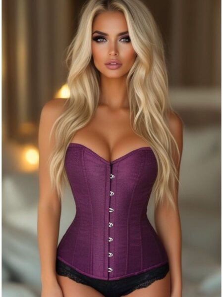 Lavish Plum Brocade Corset — Pleasure Zone Houston