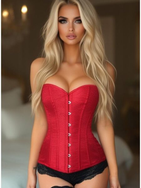 Lavish Wine Brocade Corset — Pleasure Zone Houston