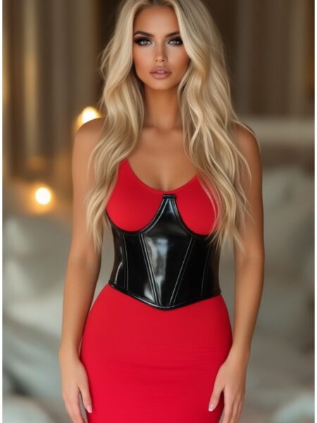 LIMITED EDITION Lavish Black Patent Open Cup Underwire Waist Cincher — Pleasure Zone Houston