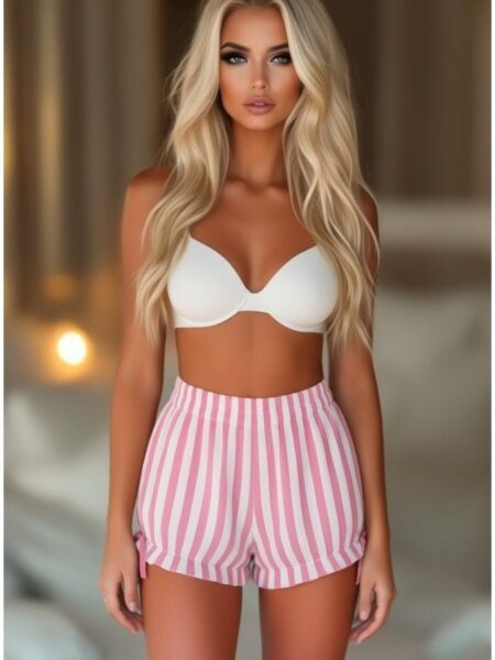Pink/White Striped Bloomers — Pleasure Zone Houston